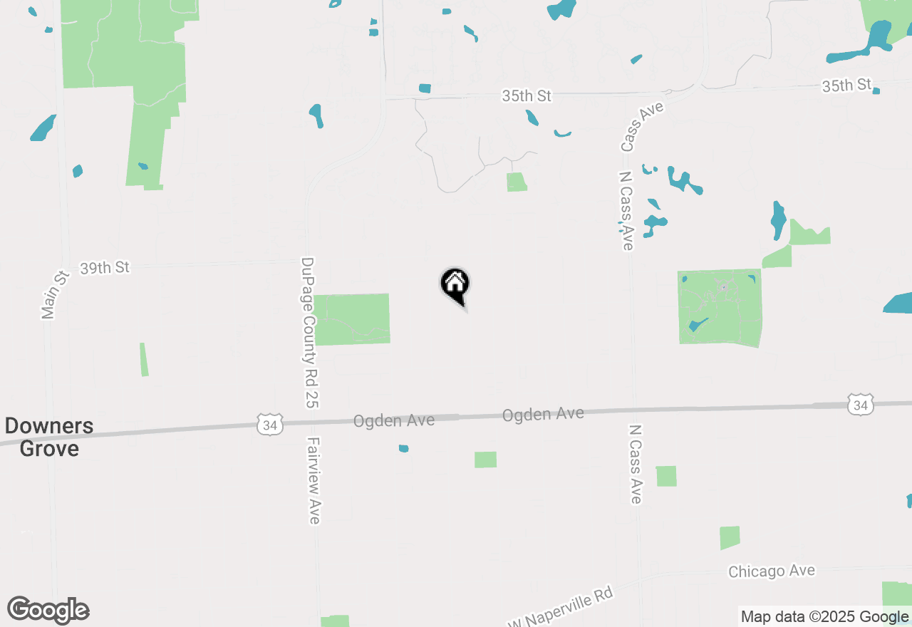 Map of 4031 Roslyn Road, Downers Grove, IL 60515