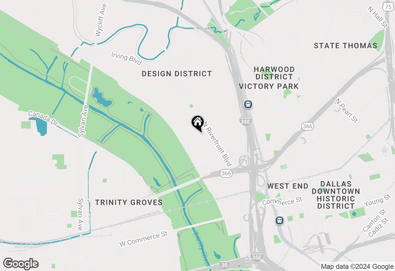 Map of 134 Pittsburg Street, Dallas, TX 75207