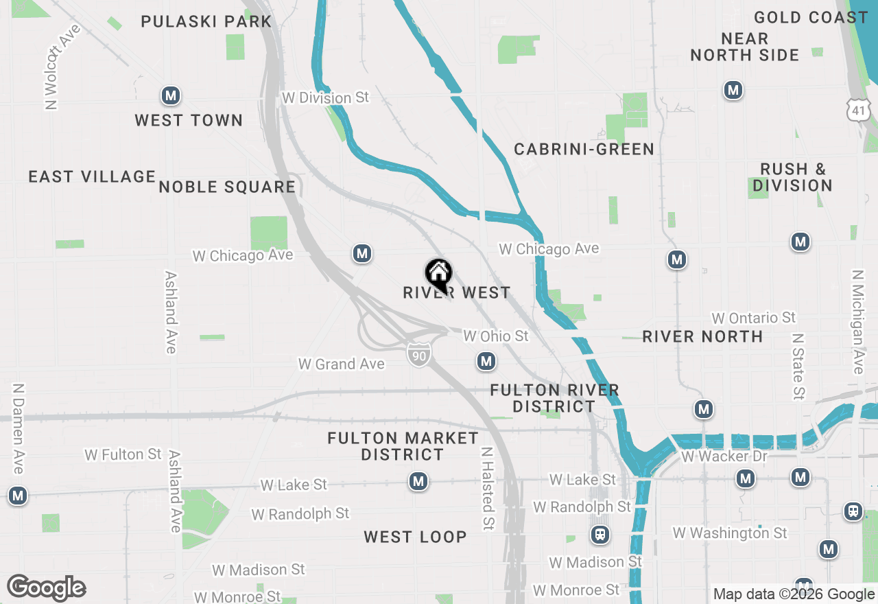 Map of 660 N Peoria Street #6S, Chicago, IL 60642
