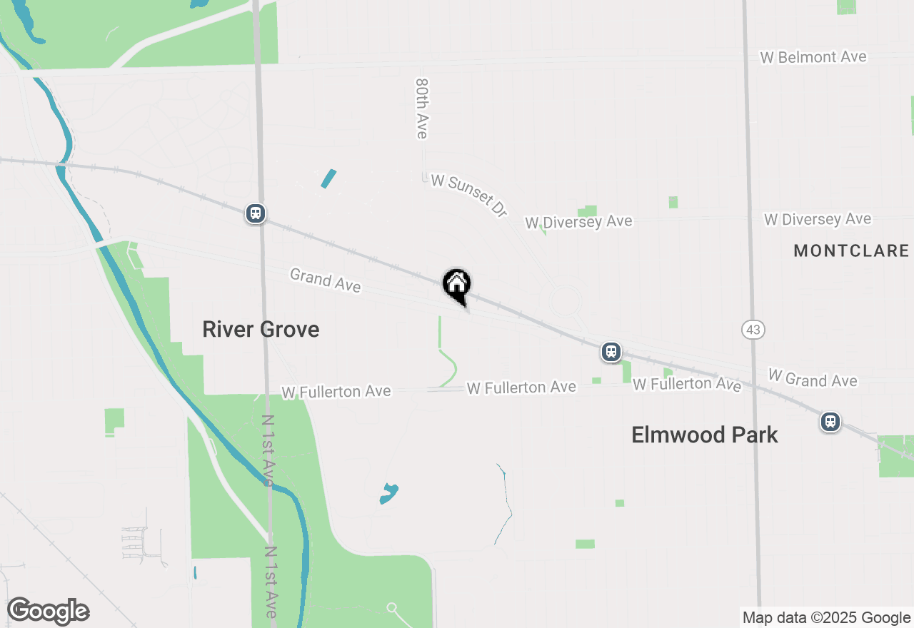 Map of 7915 W Grand Avenue #3N, Elmwood Park, IL 60707