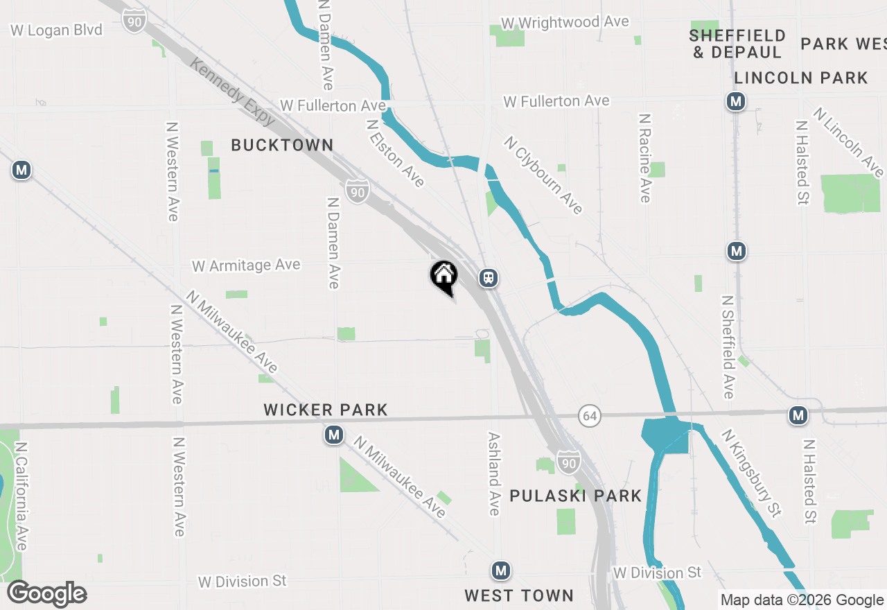 Map of 1849 N Hermitage Avenue #304, Chicago, IL 60622