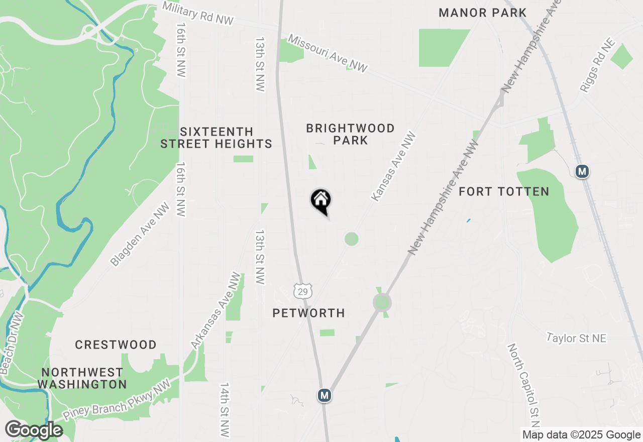 Map of 821 Decatur Street Nw, Washington, DC 20011