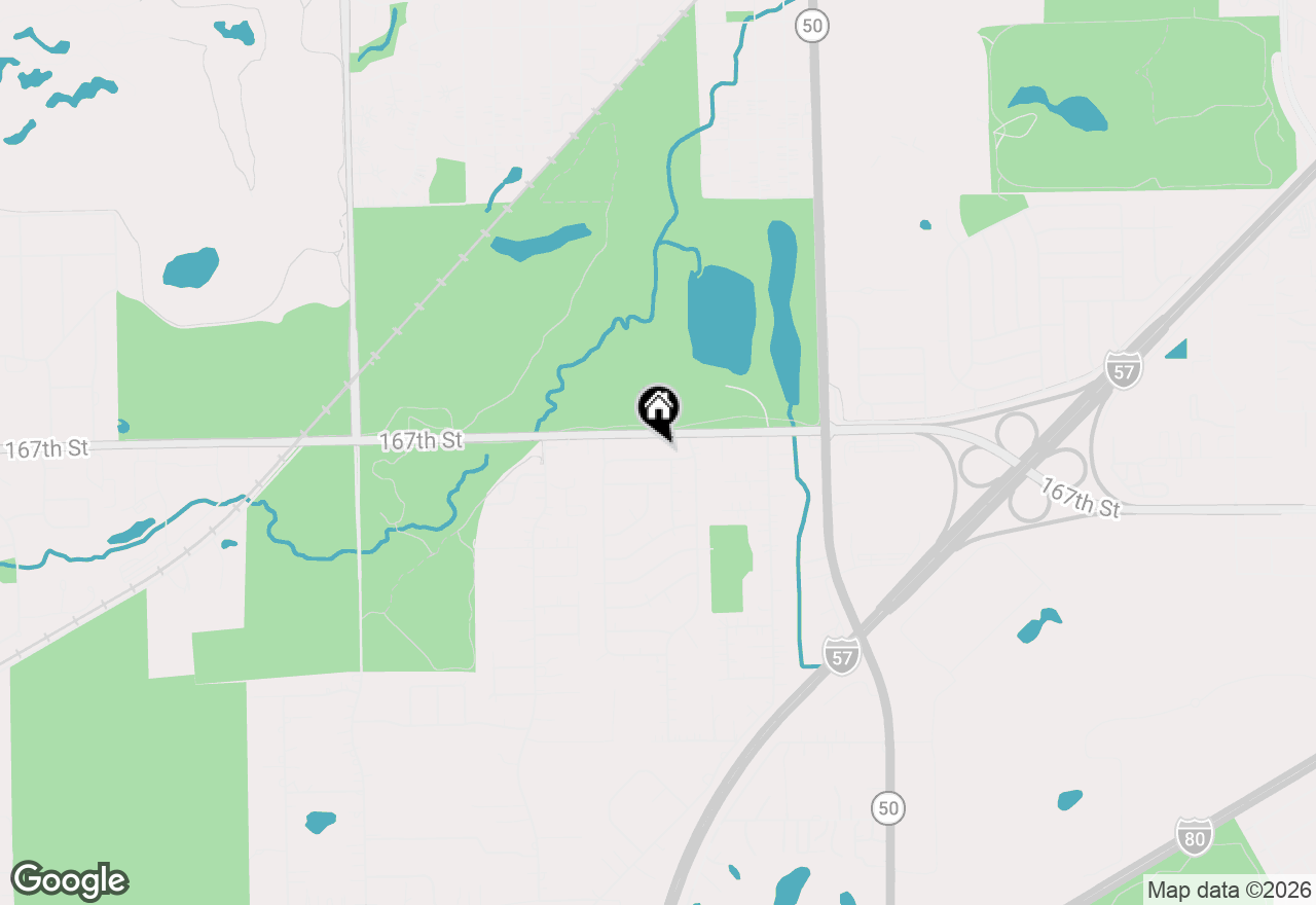 Map of 5126 Aldersyde Road, Oak Forest, IL 60452
