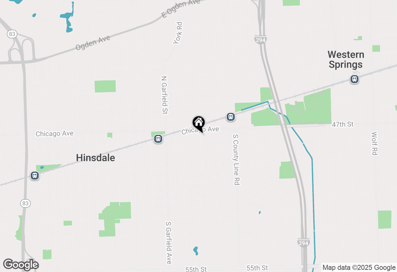 Map of 18 S Elm Street, Hinsdale, IL 60521