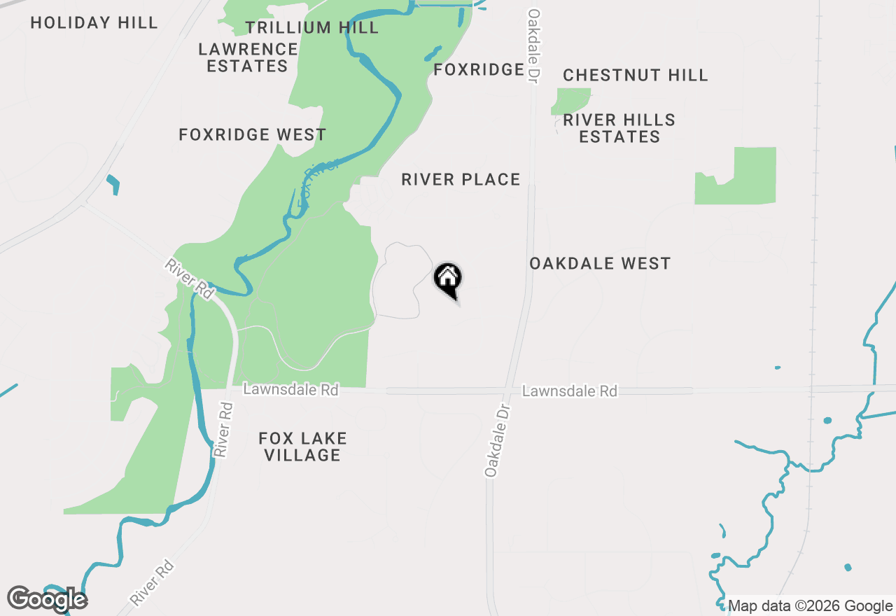 Map of S45W25745 Underwood Ct, Waukesha, WI 53189