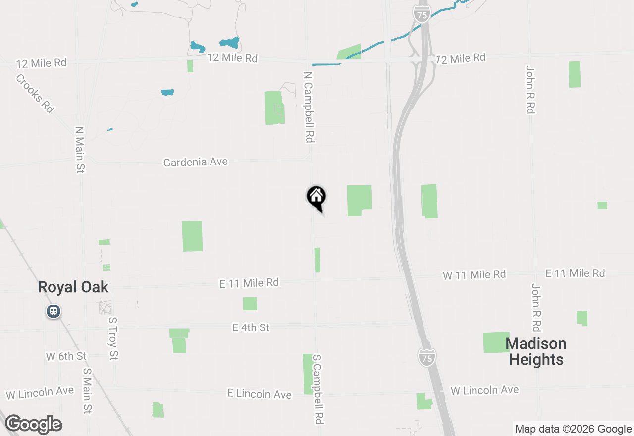 Map of 510 N Campbell Road, Royal Oak, MI 48067