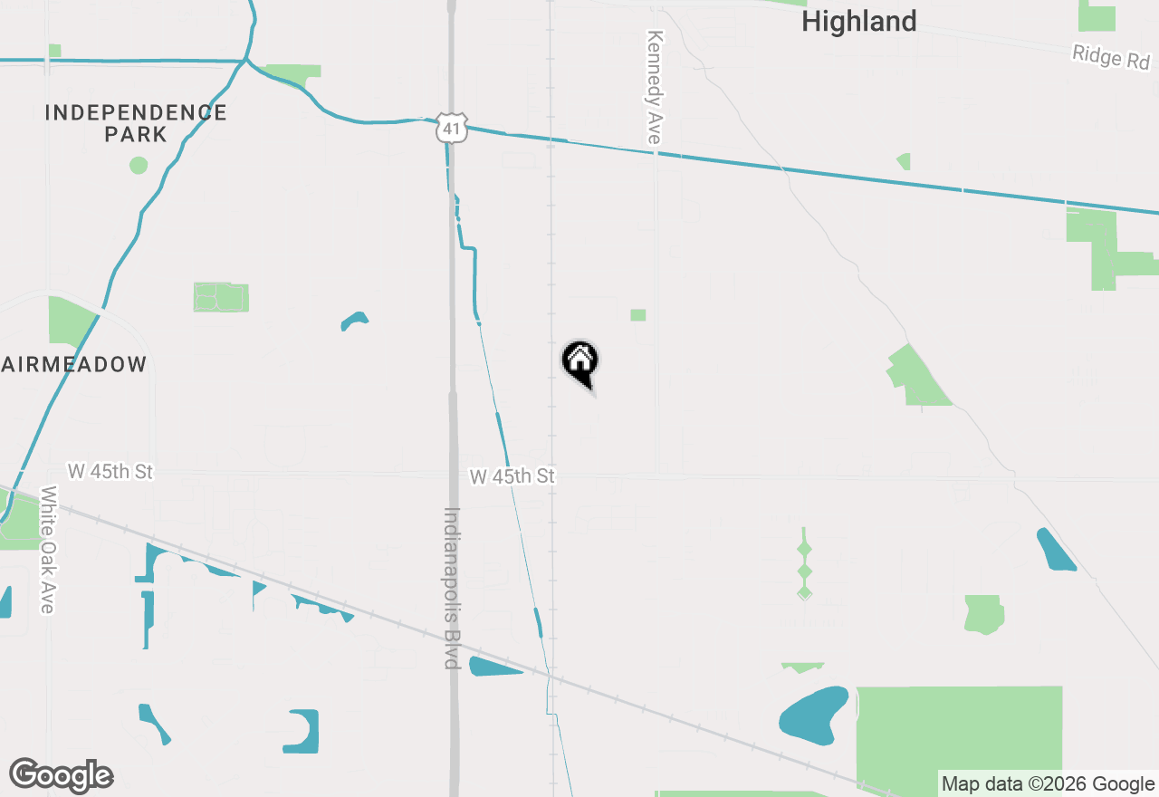 Map of 9523 Hook Street, Highland, IN 46322