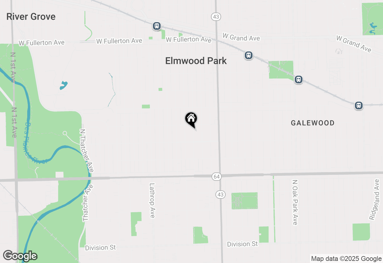 Map of 1832 N 73rd Court, Elmwood Park, IL 60707