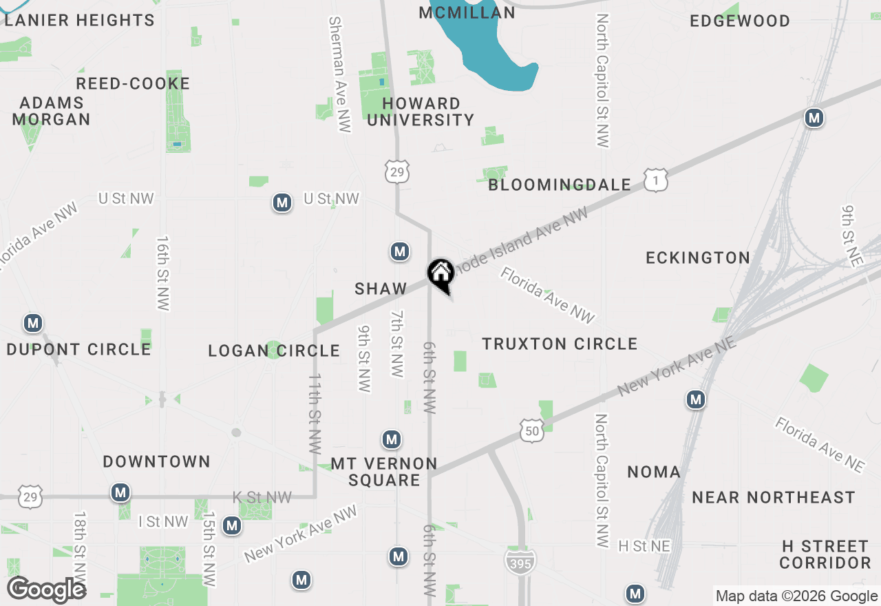 Map of 1622 5th Street Nw #B, Washington, DC 20001