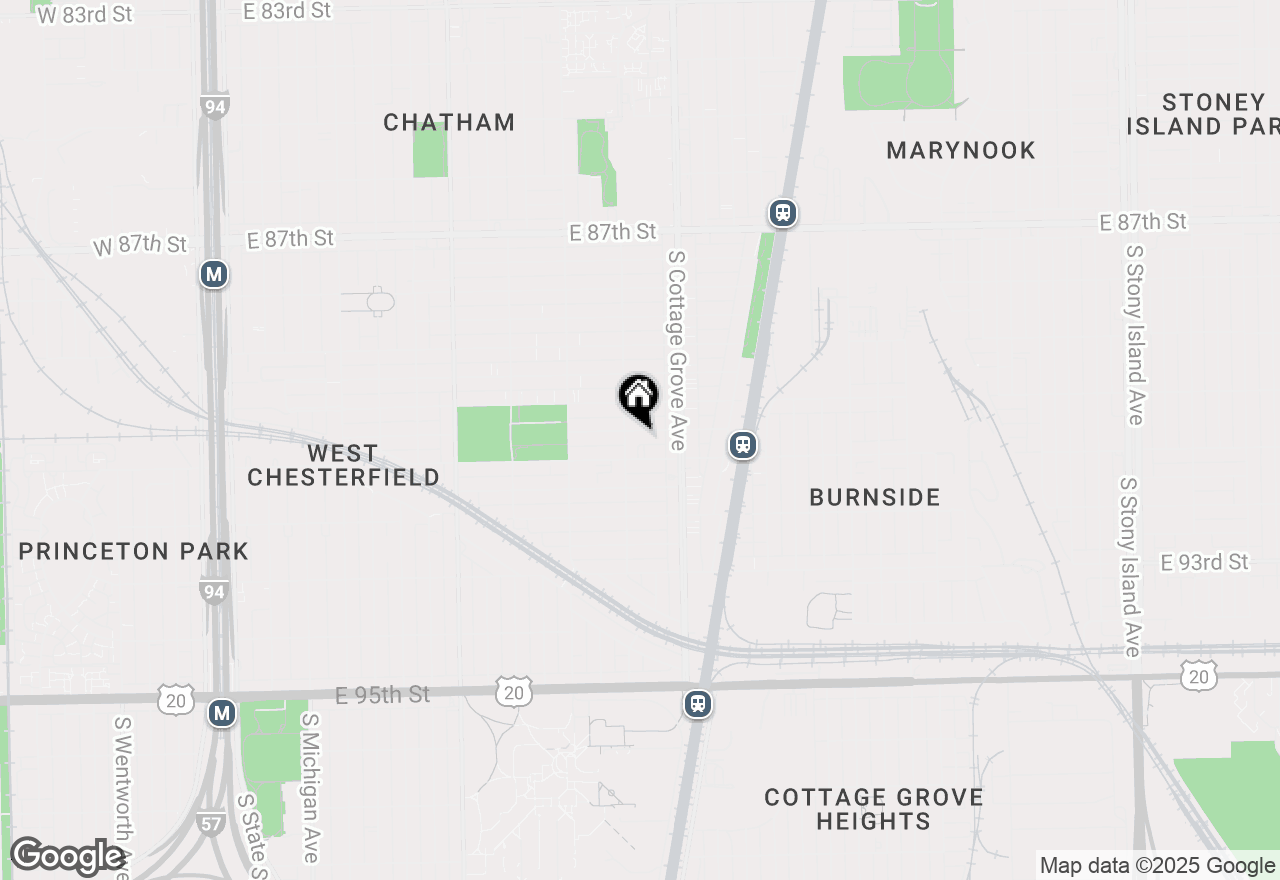 Map of 713 E 90th Place, Chicago, IL 60619