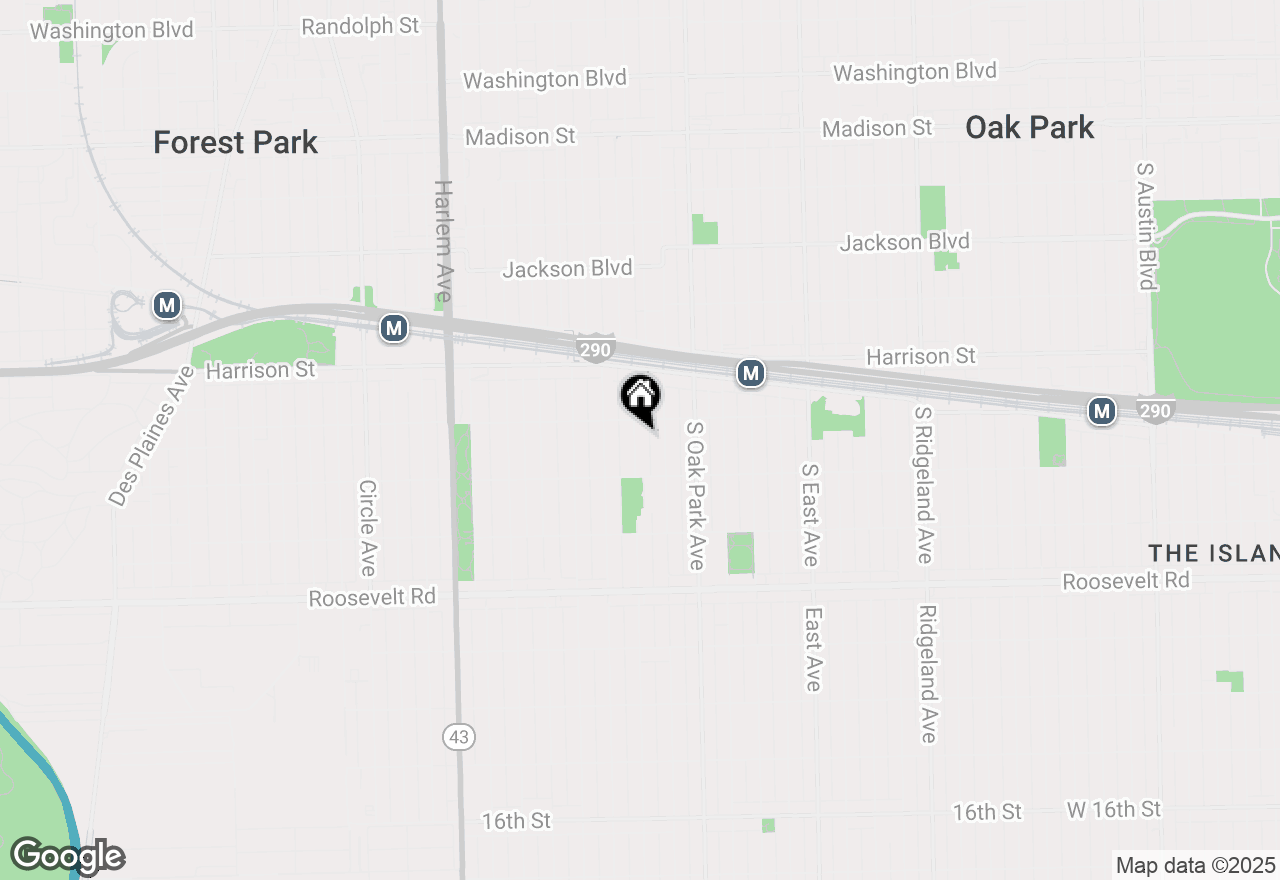 Map of 1014 S Kenilworth Avenue, Oak Park, IL 60304