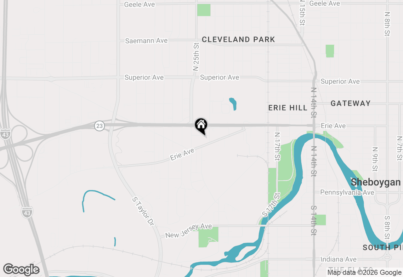 Map of 2327 Ontario Ave, Sheboygan, WI 53081