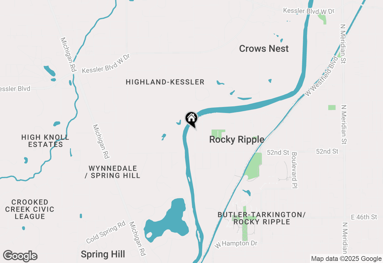 Map of 5340 Riverview Drive, Indianapolis, IN 46208