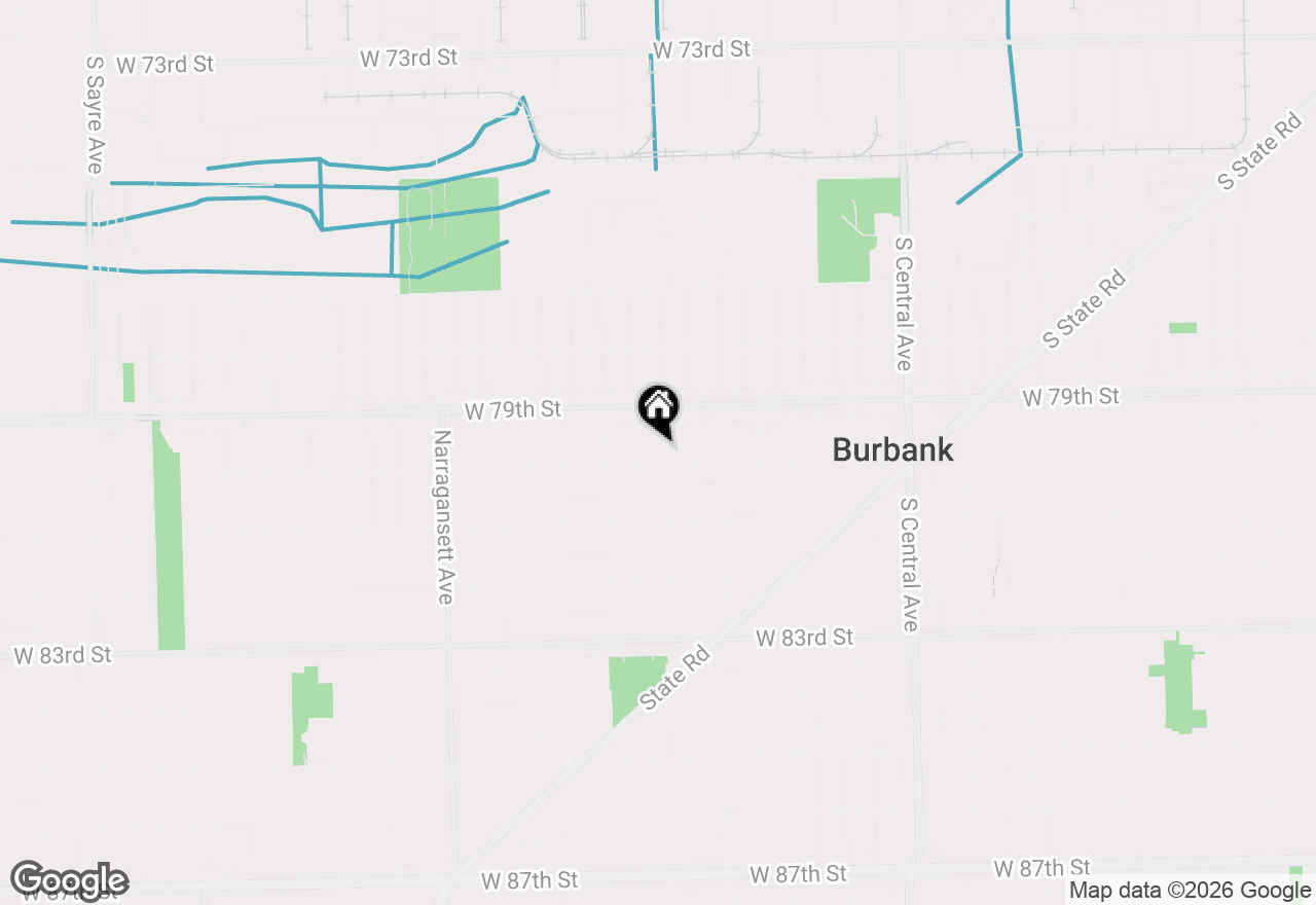 Map of 7944 Austin Avenue, Burbank, IL 60459
