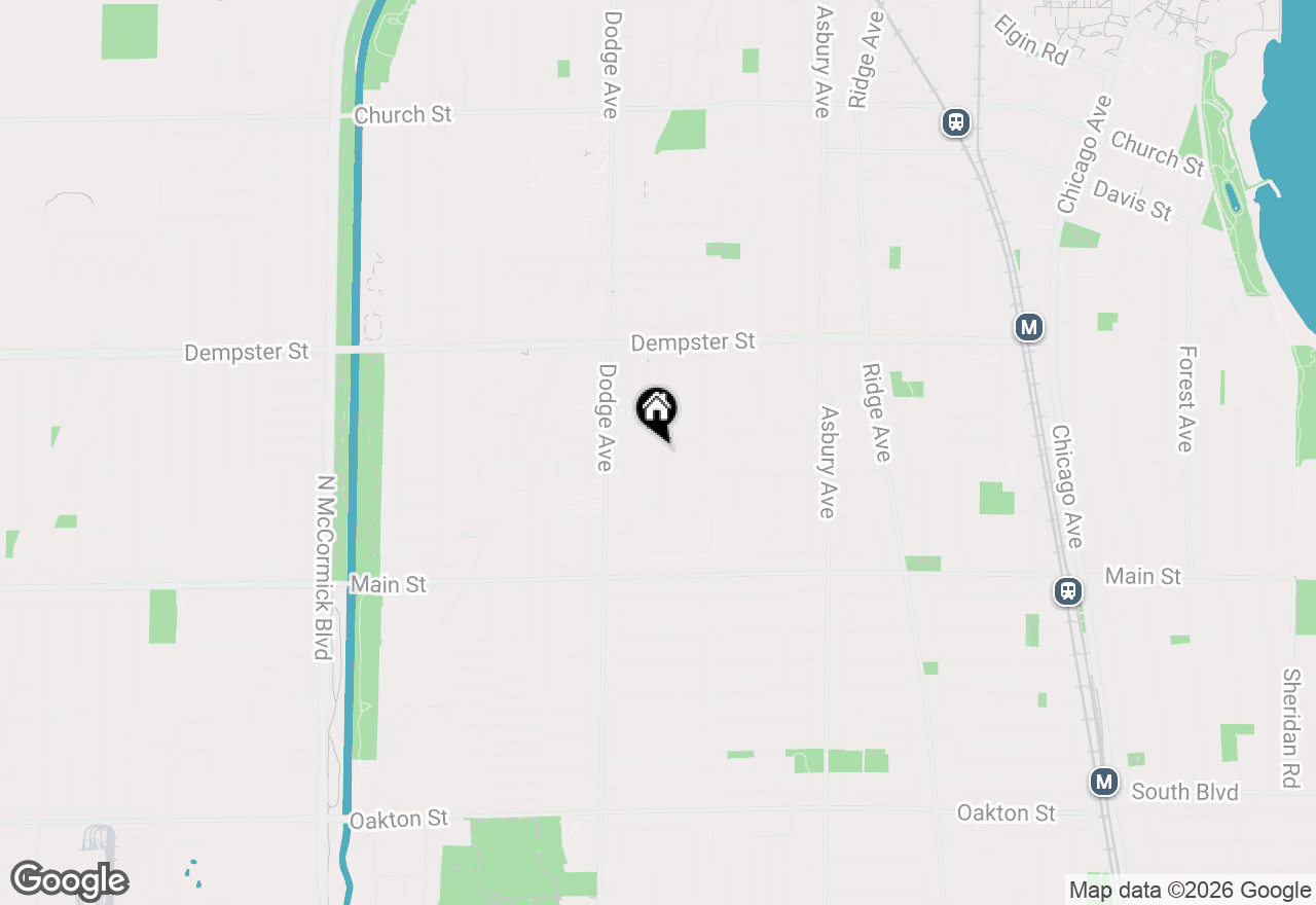 Map of 1723 Greenleaf Street, Evanston, IL 60202