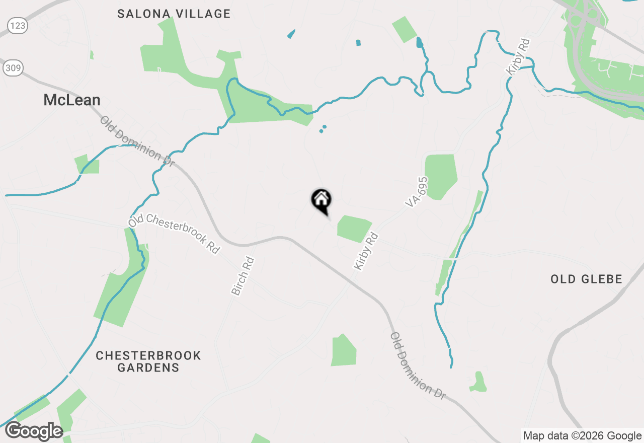 Map of 1626 Linway Park Drive, Mclean, VA 22101