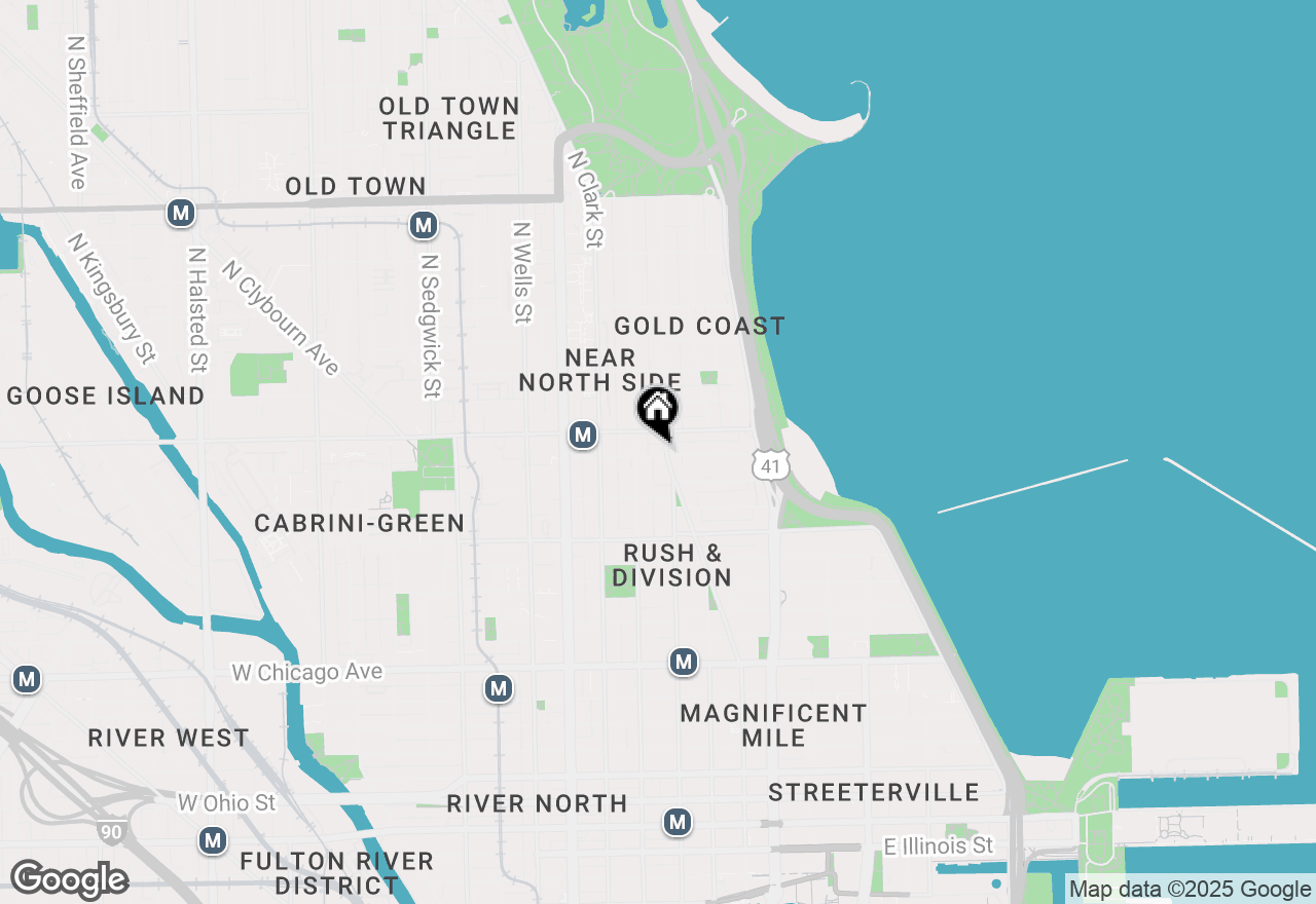 Map of 10 W Elm Street #1208, Chicago, IL 60610