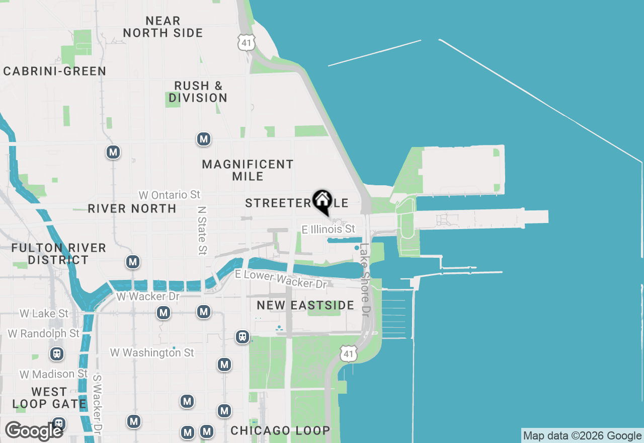 Map of 512 N Mcclurg Court #2309, Chicago, IL 60611