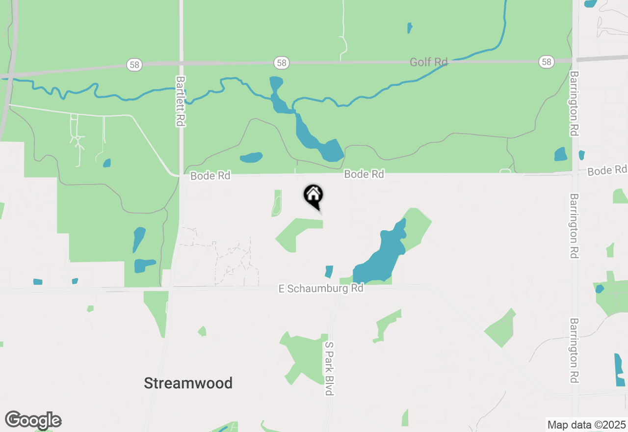 Map of 105 Abbeywood Circle, Streamwood, IL 60107