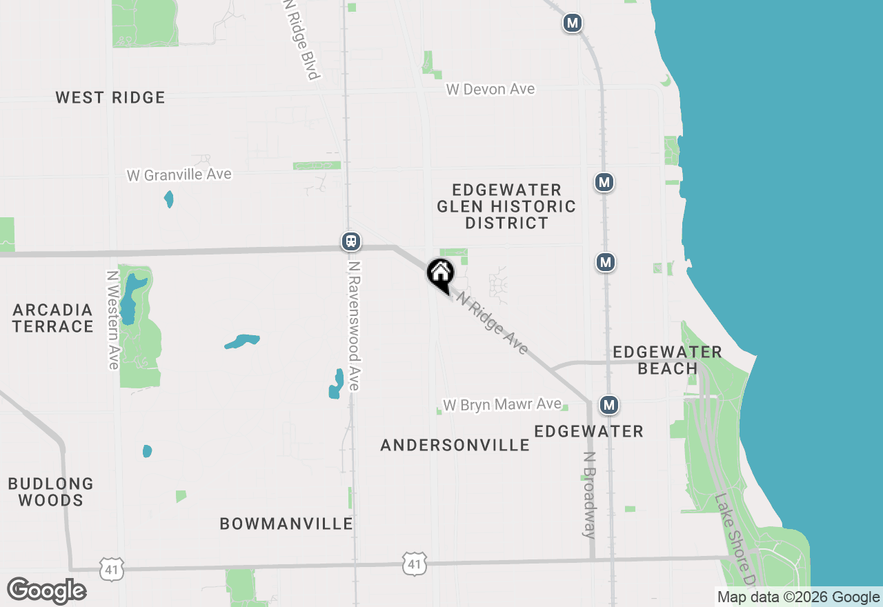 Map of 1548 W Ardmore Avenue #2F, Chicago, IL 60660