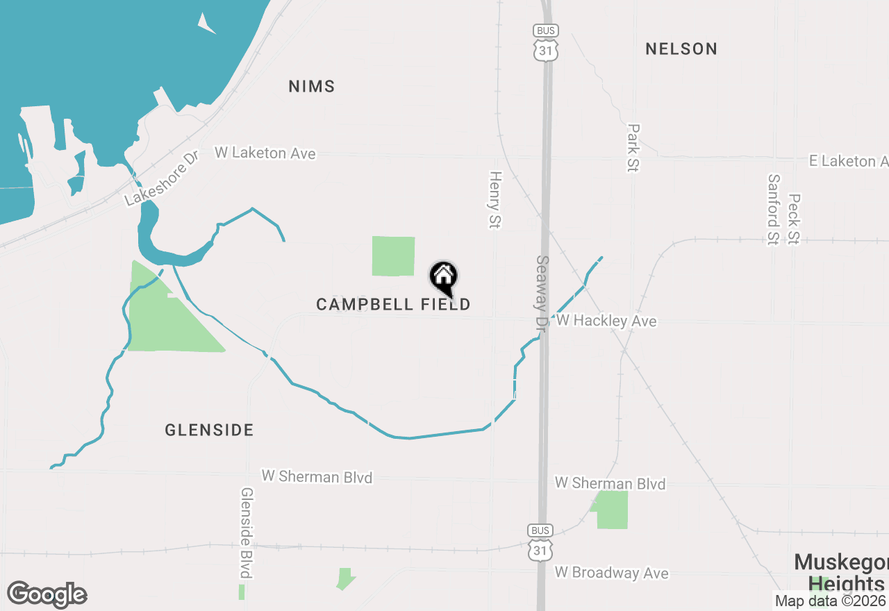 Map of 2158 Hudson Street, Muskegon, MI 49441