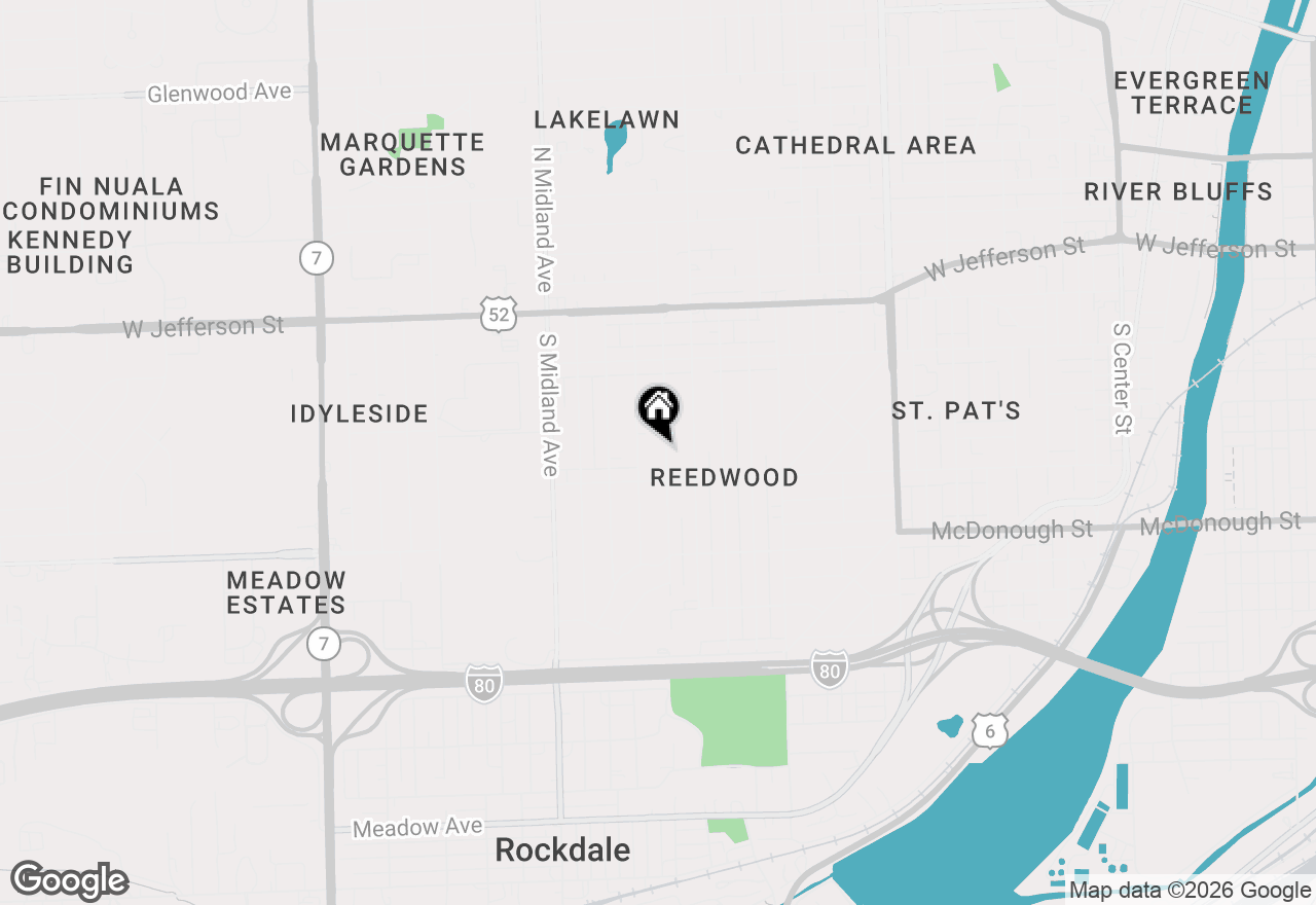 Map of 219 Oneill Street, Joliet, IL 60436