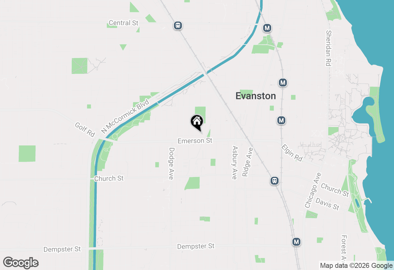 Map of 1915 Dewey Avenue, Evanston, IL 60201