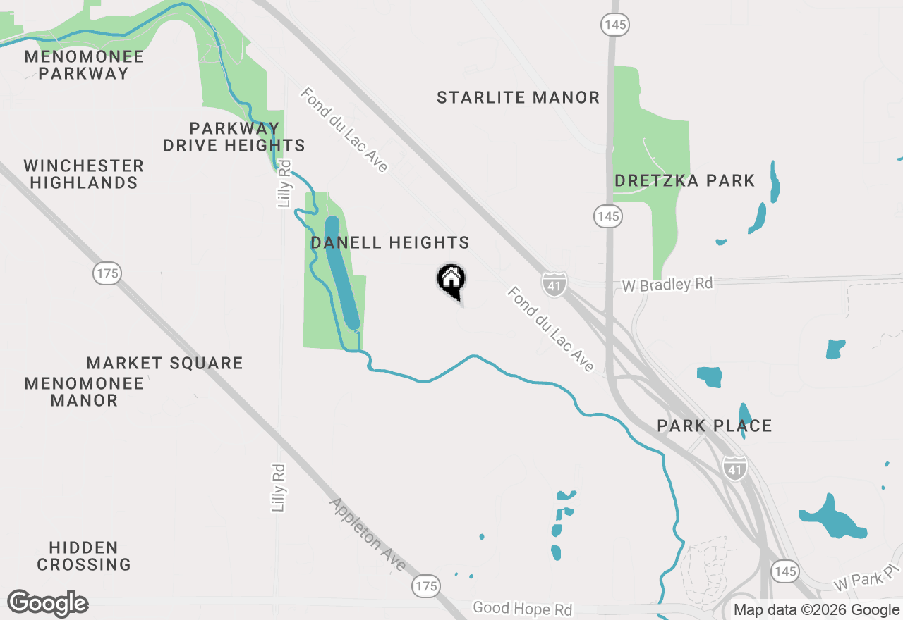 Map of W131N7931 Country Club Ct, Menomonee Falls, WI 53051
