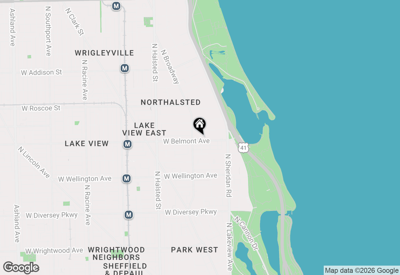 Map of 536 W Belmont Avenue #2E, Chicago, IL 60657