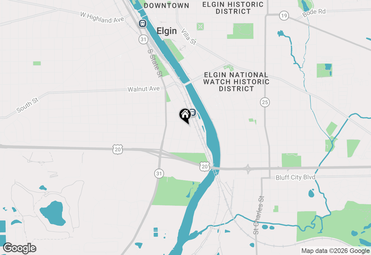 Map of 447 Ashland Avenue, Elgin, IL 60123