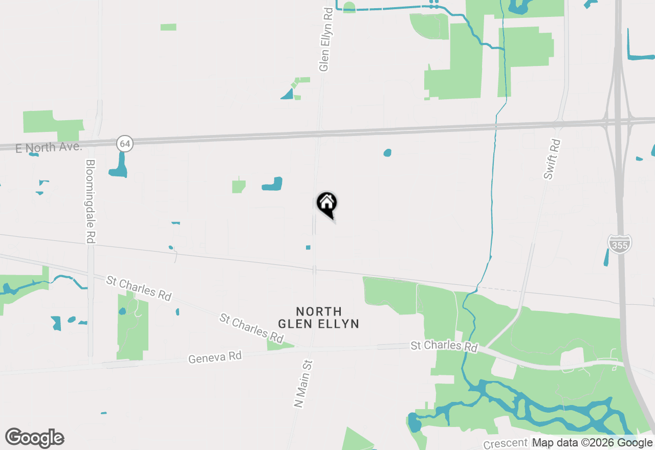 Map of 22W381 2nd Street, Glen Ellyn, IL 60137