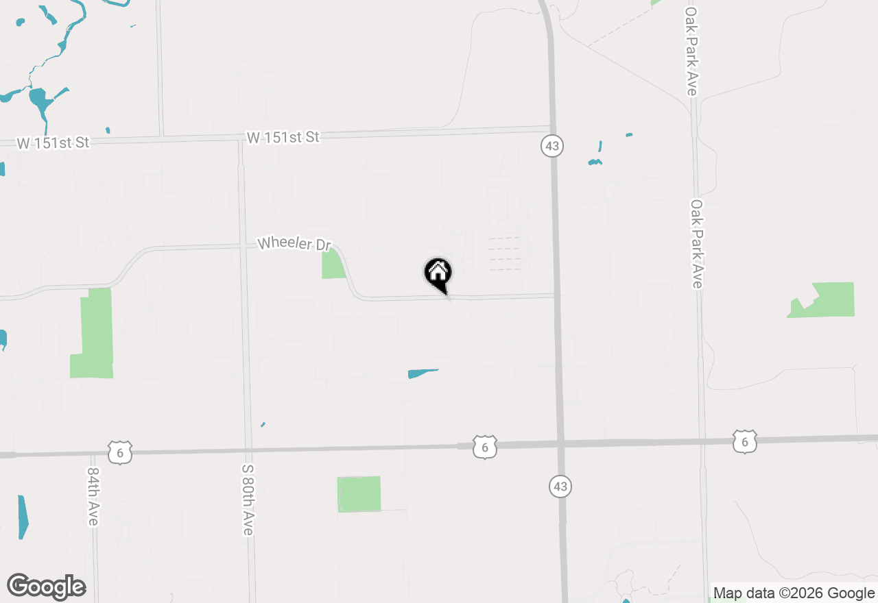 Map of 15527 Heather Court, Orland Park, IL 60462