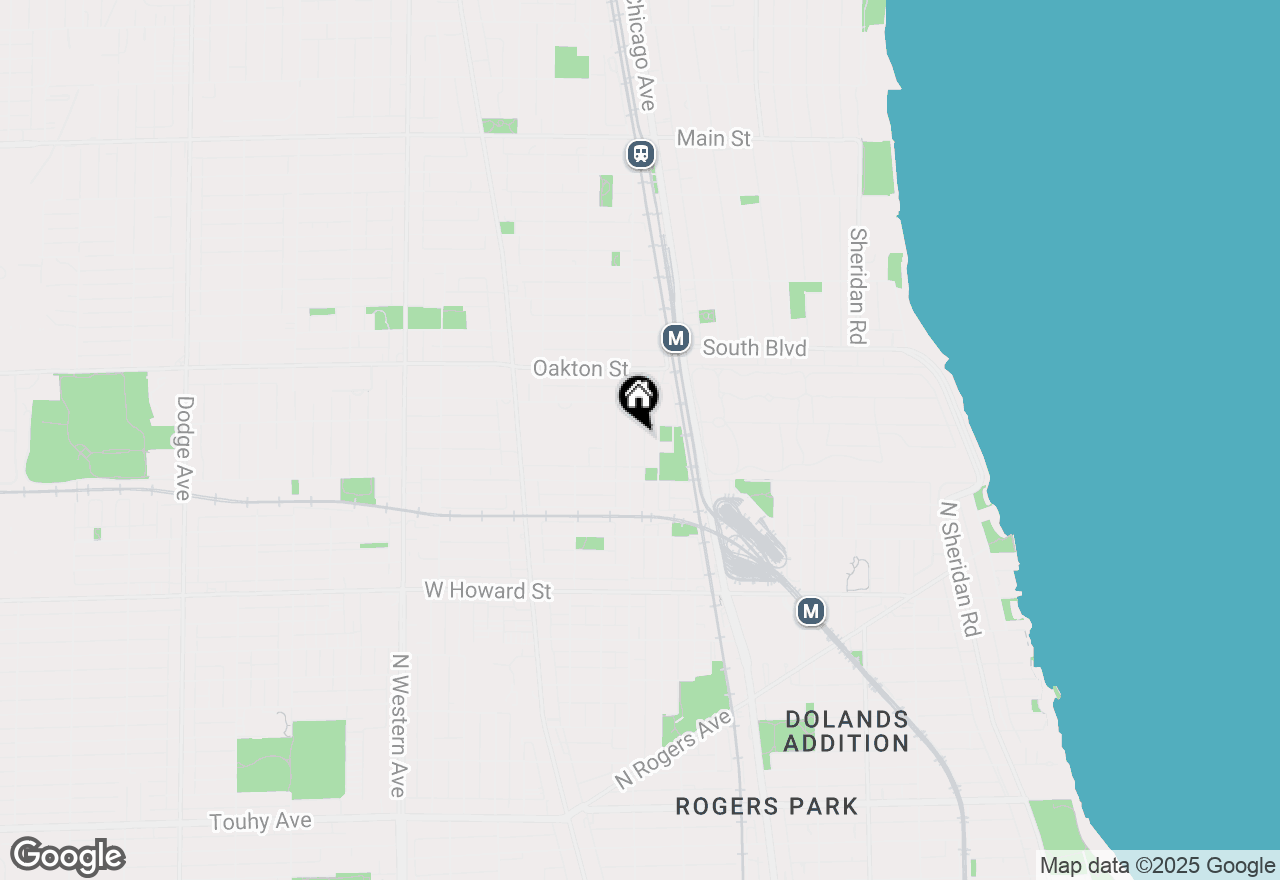 Map of 335 Custer Avenue #2S, Evanston, IL 60202