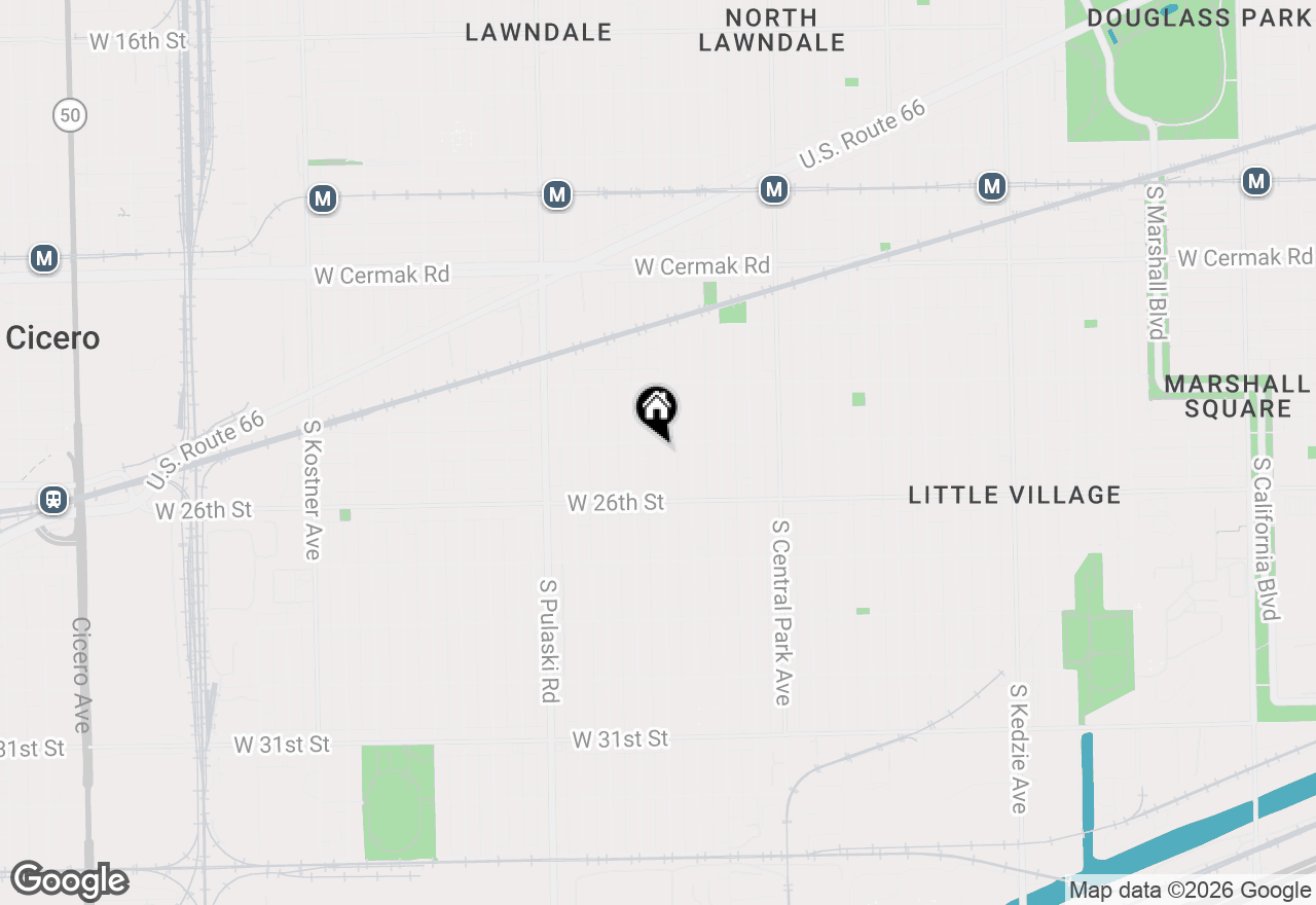 Map of 2506 S Hamlin Avenue #2, Chicago, IL 60623