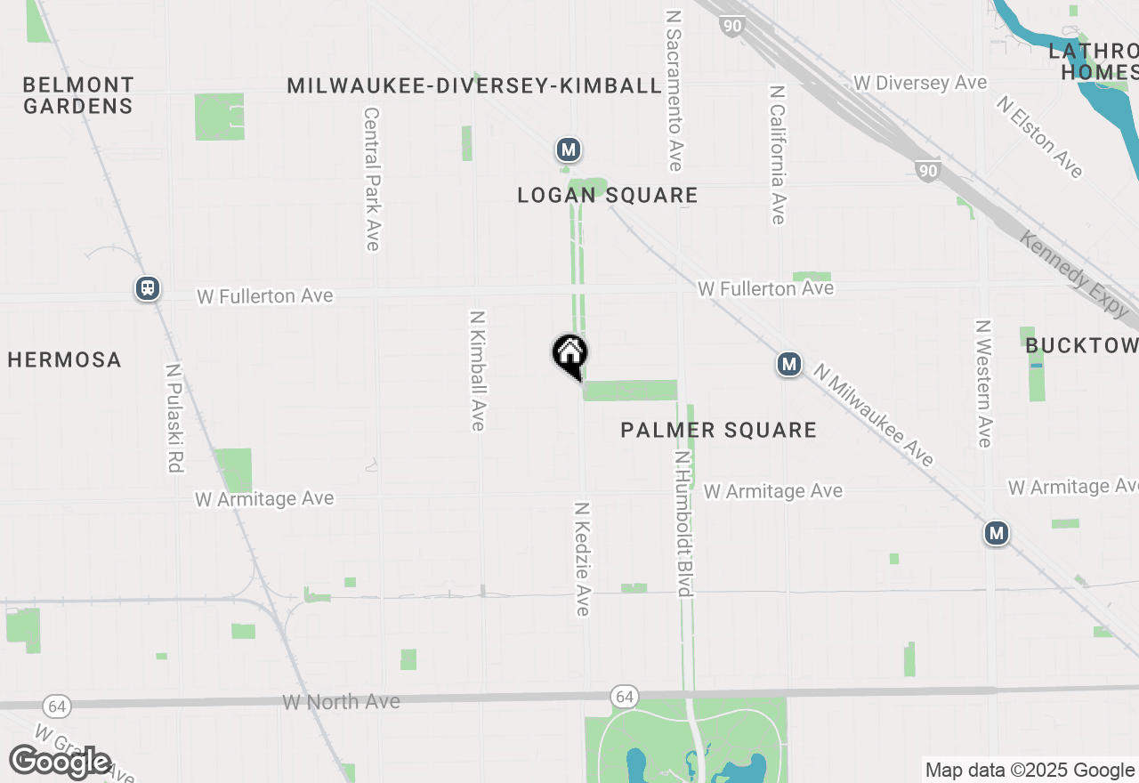 Map of 3137 W Palmer Boulevard #1, Chicago, IL 60647