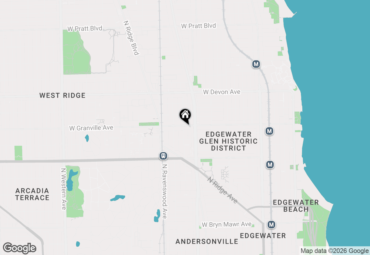 Map of 1639 W Granville Avenue #G, Chicago, IL 60660