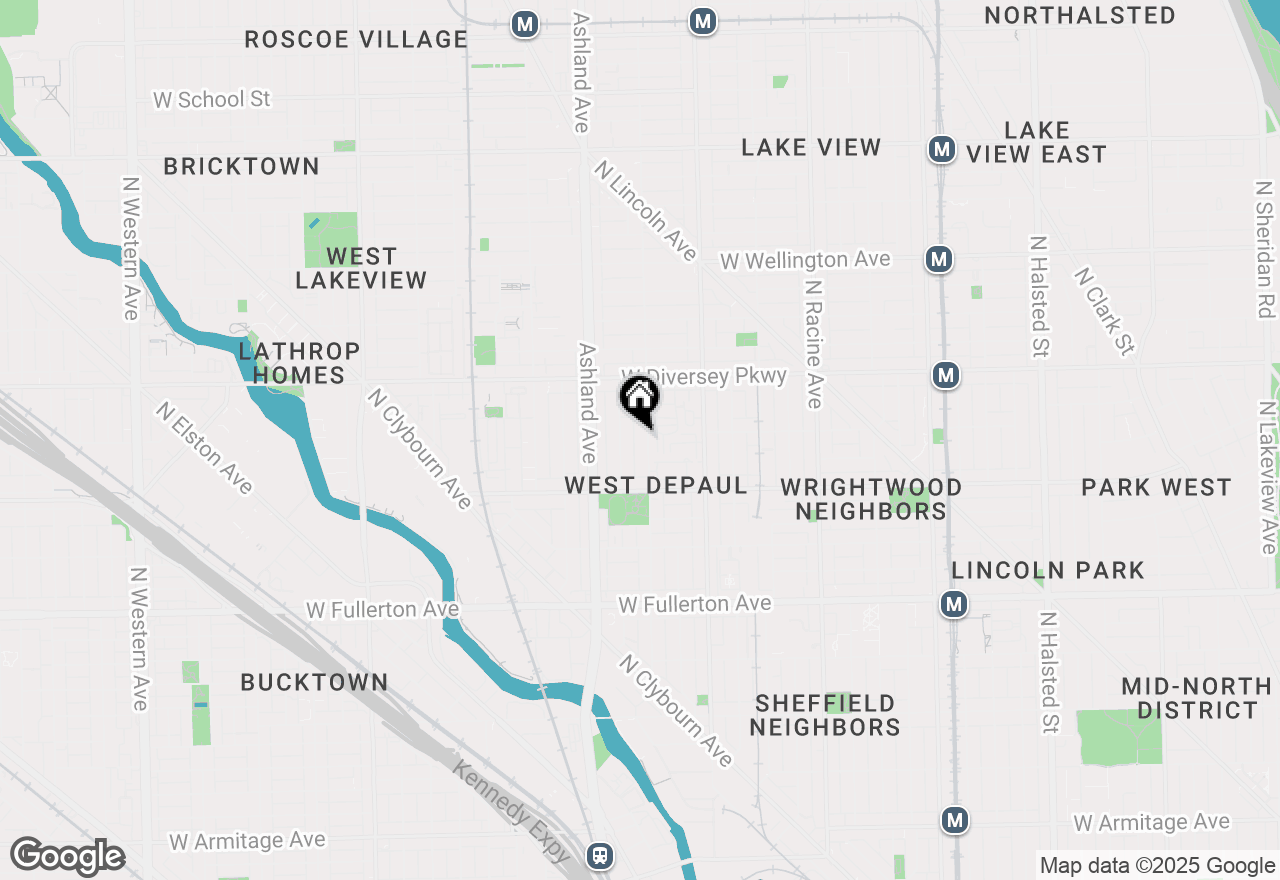 Map of 2654 N Greenview Avenue #2N, Chicago, IL 60614