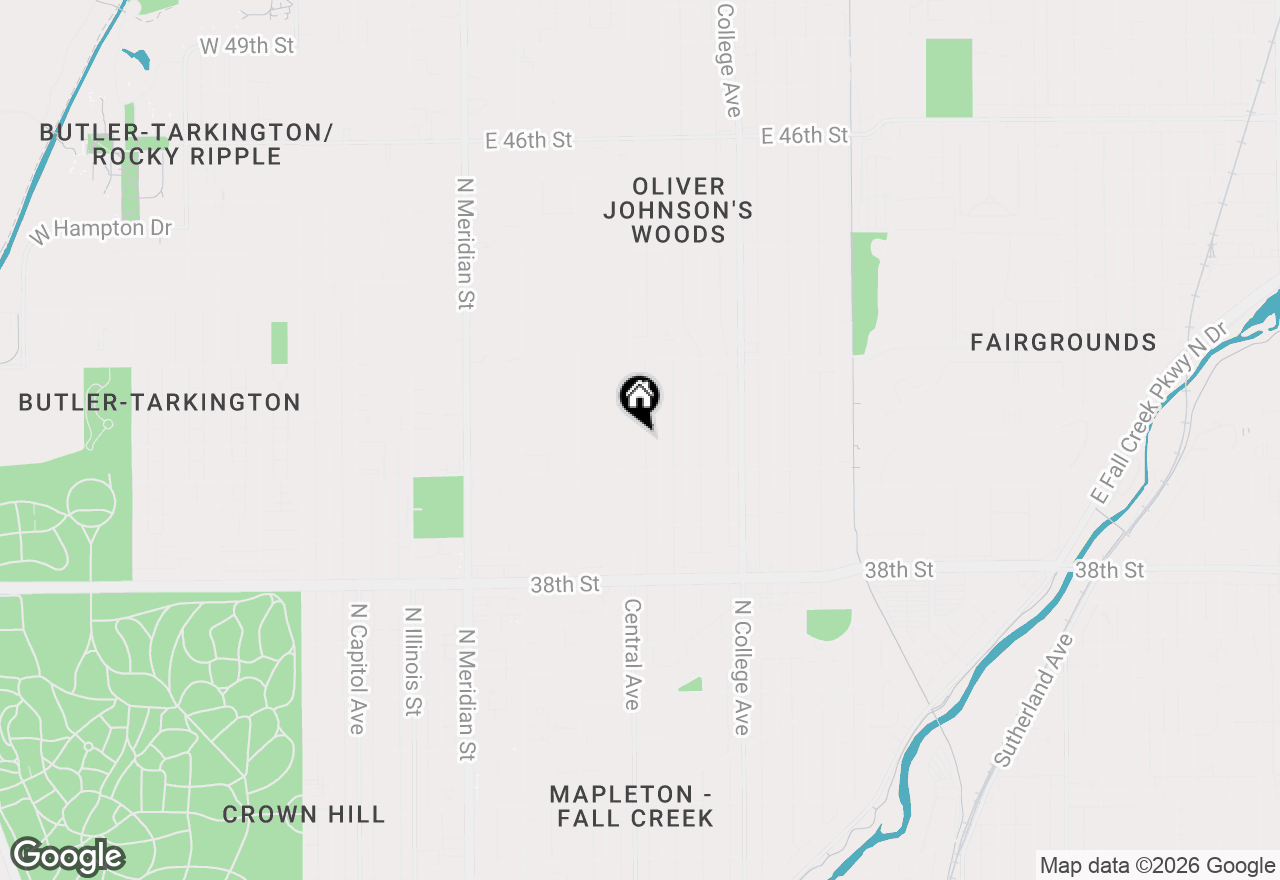 Map of 4039 Central Avenue, Indianapolis, IN 46205