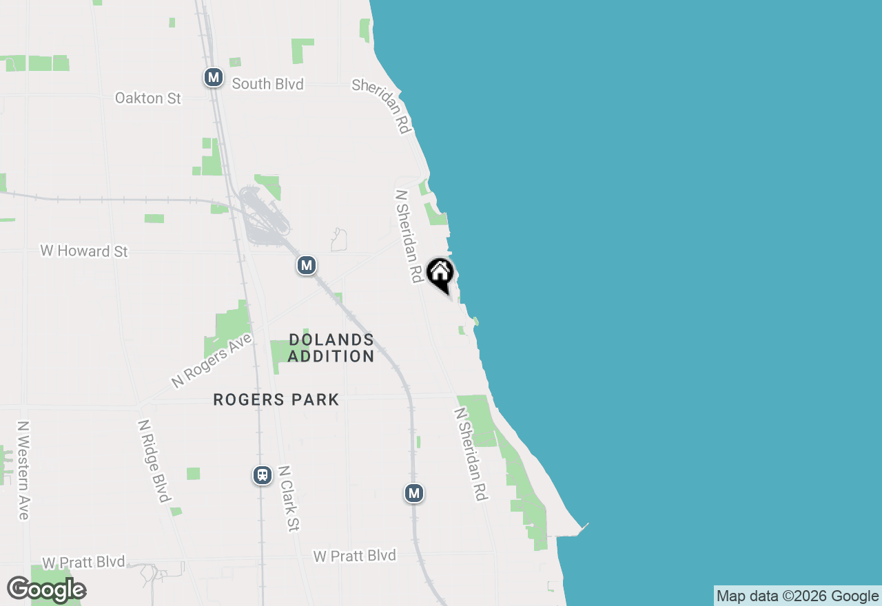 Map of 1335 W Fargo Avenue #1W, Chicago, IL 60626