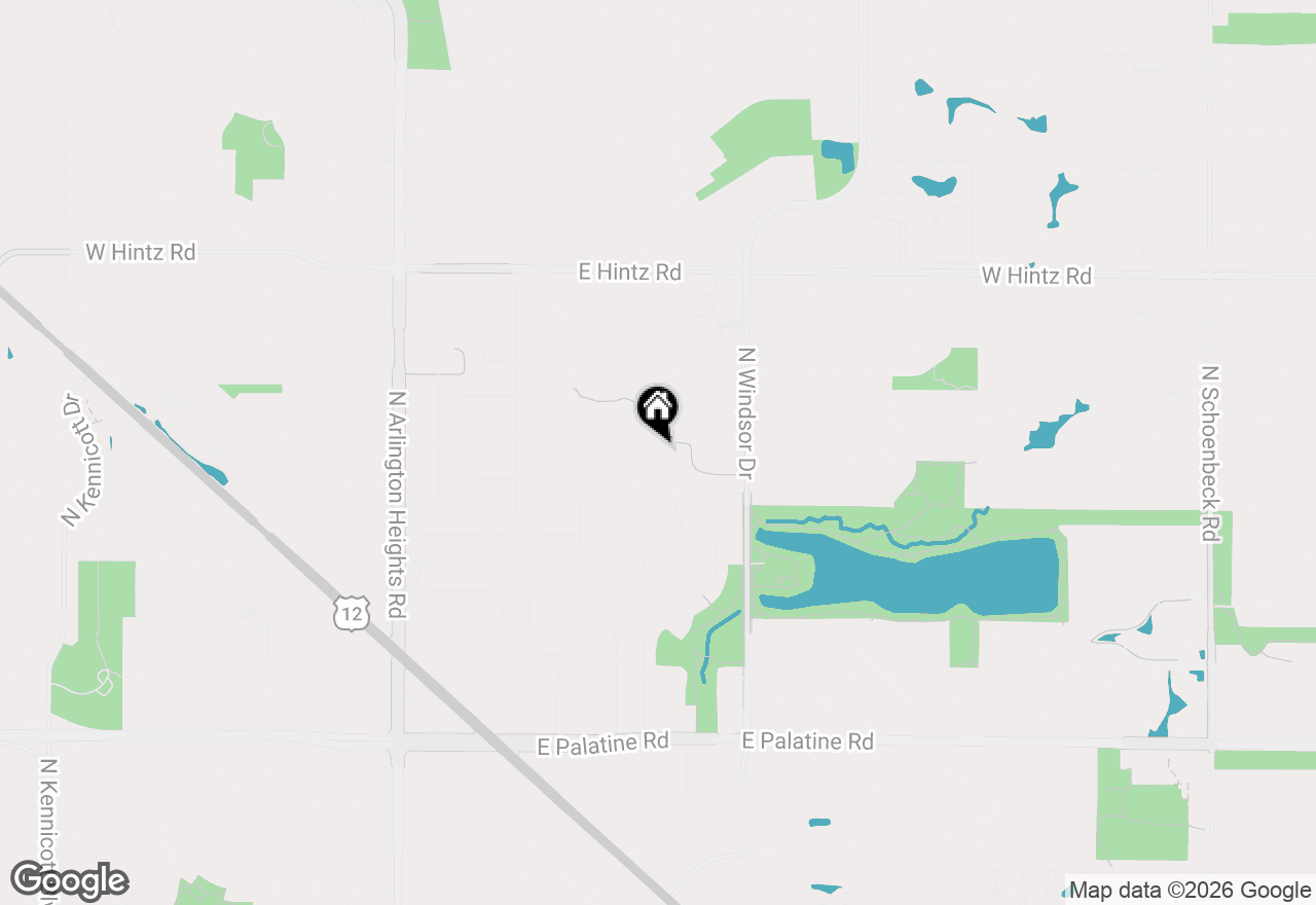 Map of 1102 E Waverly Drive, Arlington Heights, IL 60004