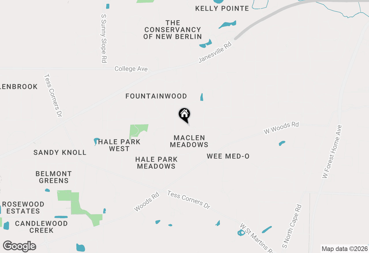 Map of S67W13014 Larkspur Rd, Muskego, WI 53150