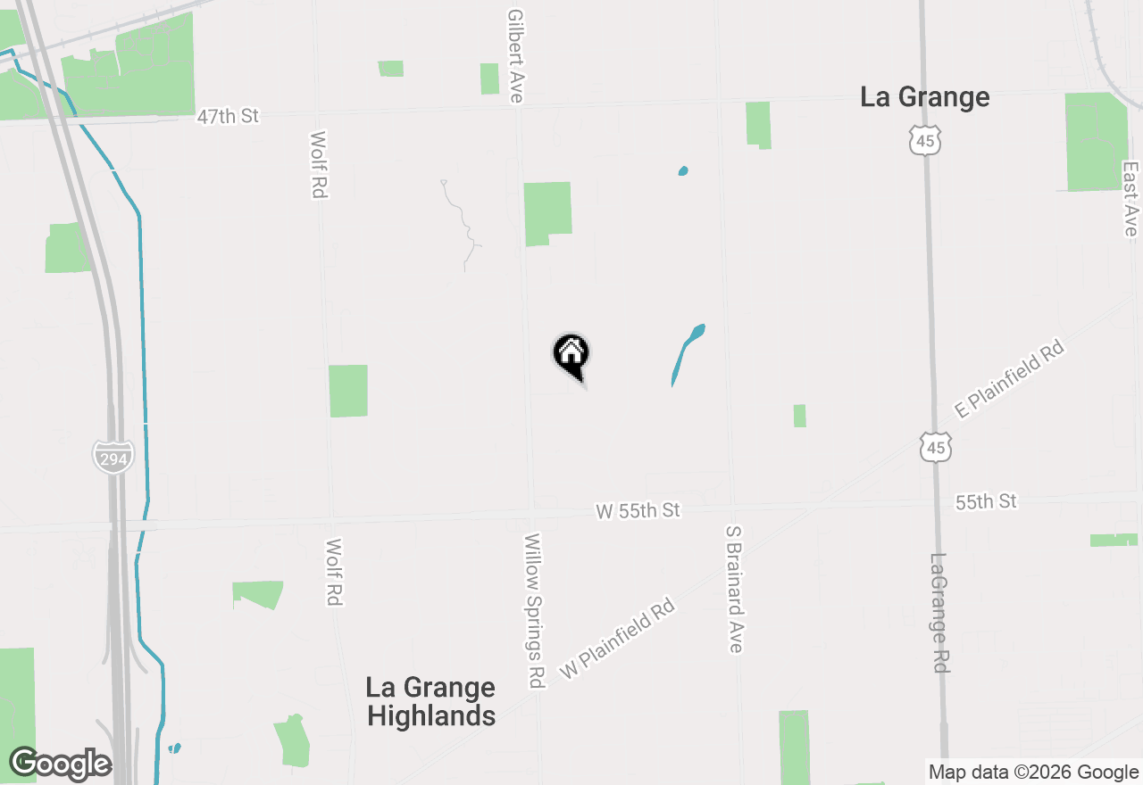 Map of 1392 W 52nd Place, La Grange Highlands, IL 60525
