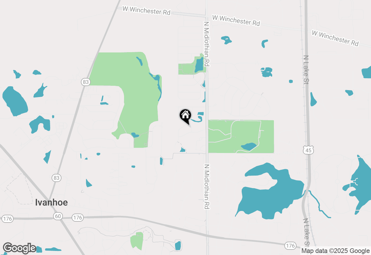 Map of 1345 Turnberry Lane, Mundelein, IL 60060