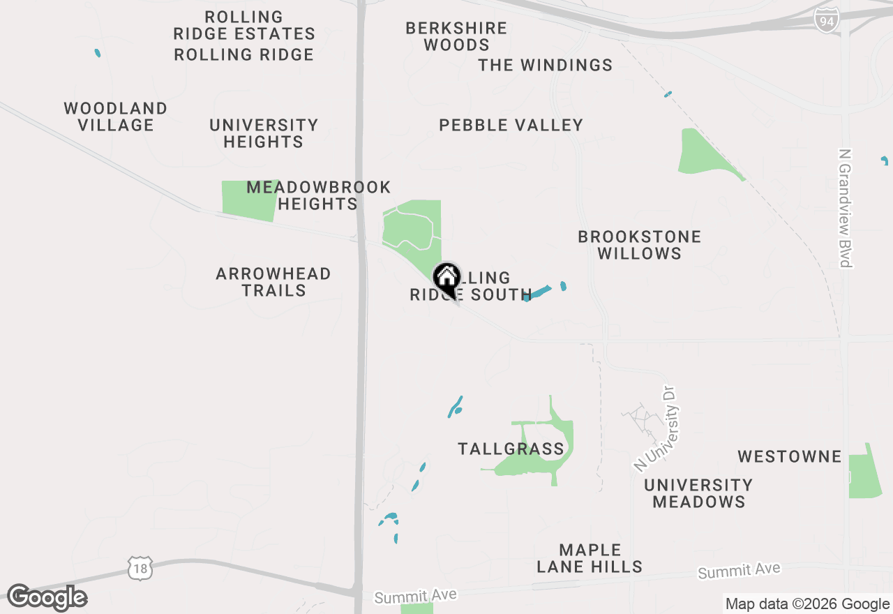 Map of 2308 Coldwater Creek Dr, Waukesha, WI 53188