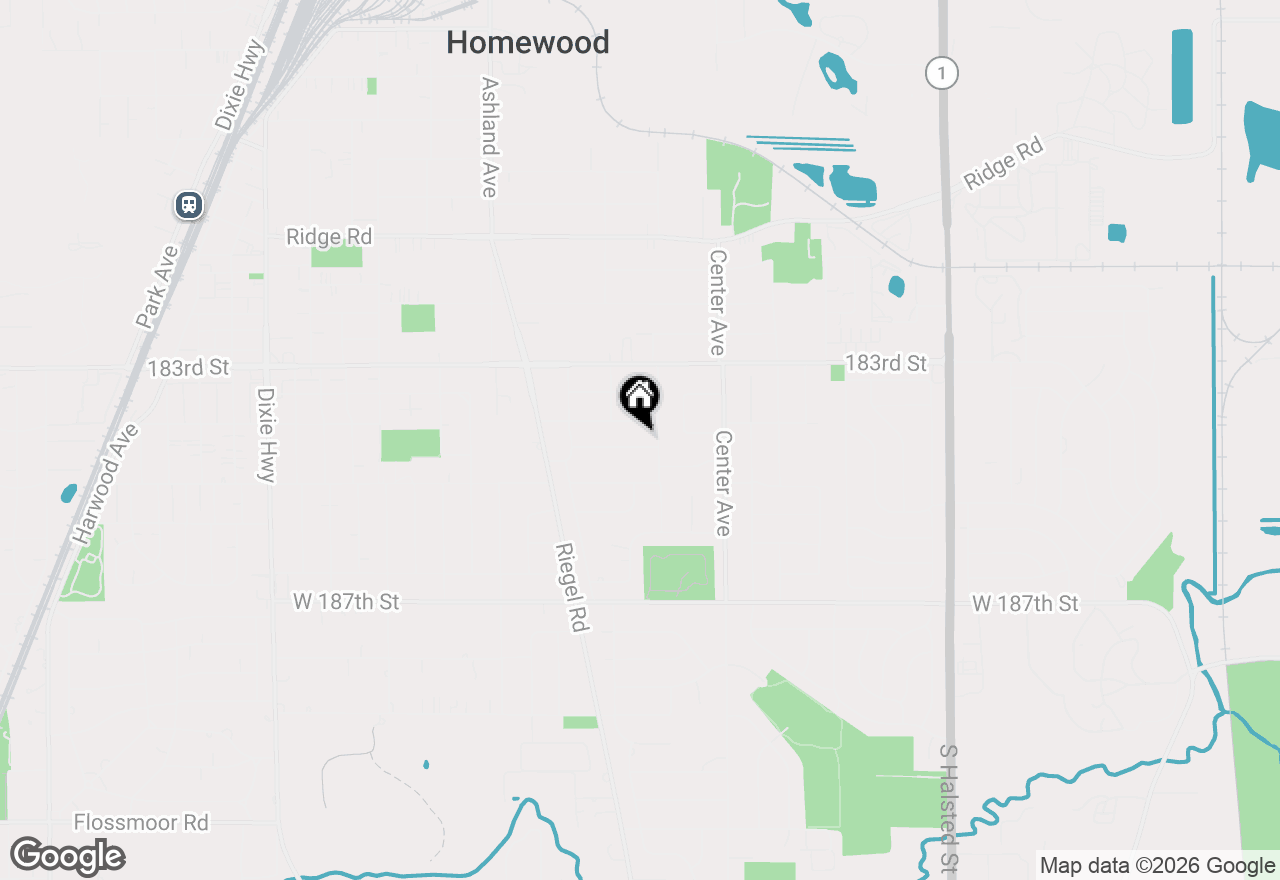 Map of 1326 Hillview Road, Homewood, IL 60430