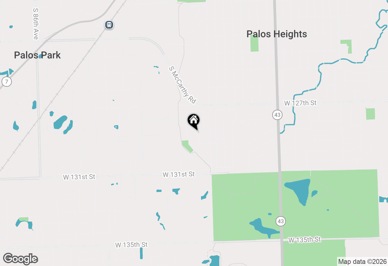 Map of 12904 S Sycamore Lane, Palos Heights, IL 60463