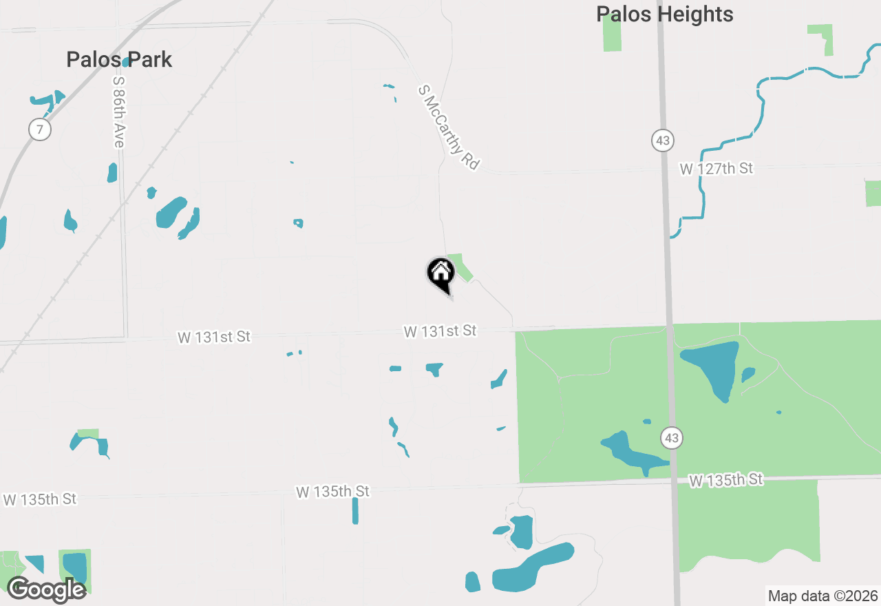 Map of 13030 S Cypress Lane, Palos Heights, IL 60463