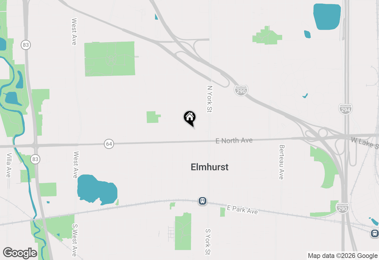 Map of 313 N Larch Avenue, Elmhurst, IL 60126
