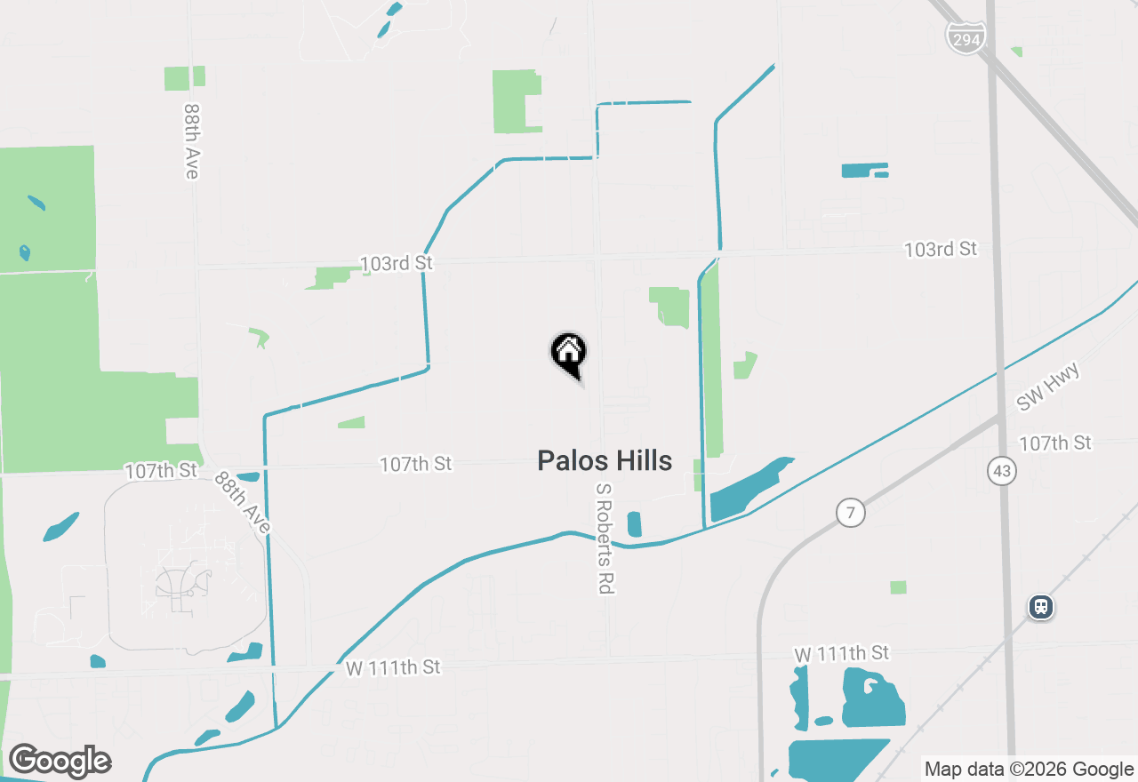 Map of 10532 S 80th Court, Palos Hills, IL 60465