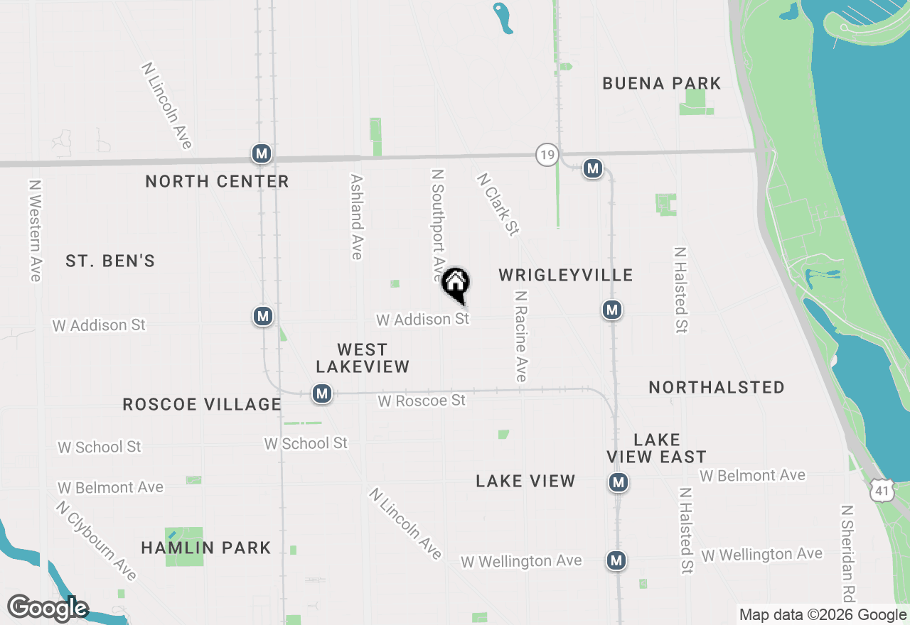 Map of 1338 W Addison Street #2, Chicago, IL 60613